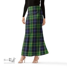 Scottish McKellar Tartan Womens Full Length Skirt - Tartan Skirt Knee Length Scottish Plaid Tartan Plaid - ScotsTee - scotstee.com