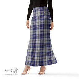 Scottish MacPherson Dress Blue Tartan Womens Full Length Skirt - Tartan Skirt Knee Length Scottish Plaid Tartan Plaid - ScotsTee - scotstee.com