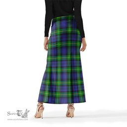 Scottish Meldrum Tartan Womens Full Length Skirt - Tartan Skirt Knee Length Scottish Plaid Tartan Plaid - ScotsTee - scotstee.com