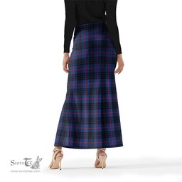 Scottish McCoy Blue Tartan Womens Full Length Skirt - Tartan Skirt Knee Length Scottish Plaid Tartan Plaid - ScotsTee - scotstee.com