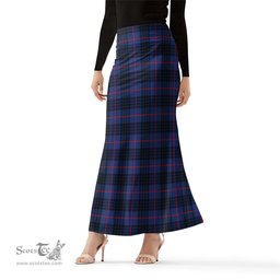 Scottish McCoy Blue Tartan Womens Full Length Skirt - Tartan Skirt Knee Length Scottish Plaid Tartan Plaid - ScotsTee - scotstee.com