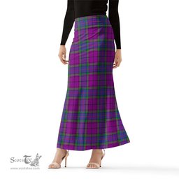 Scottish Wardlaw Modern Tartan Womens Full Length Skirt - Tartan Skirt Knee Length Scottish Plaid Tartan Plaid - ScotsTee - scotstee.com
