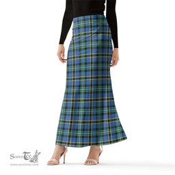 Scottish Weir Ancient Tartan Womens Full Length Skirt - Tartan Skirt Knee Length Scottish Plaid Tartan Plaid - ScotsTee - scotstee.com