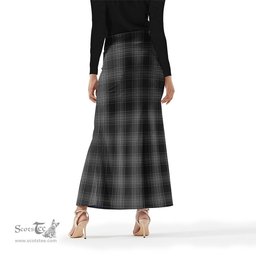 Scottish Stewart Mourning Tartan Womens Full Length Skirt - Tartan Skirt Knee Length Scottish Plaid Tartan Plaid - ScotsTee - scotstee.com