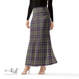 Scottish Taylor Weathered Tartan Womens Full Length Skirt - Tartan Skirt Knee Length Scottish Plaid Tartan Plaid - ScotsTee - scotstee.com