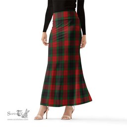 Scottish Skene of Cromar Black Tartan Womens Full Length Skirt - Tartan Skirt Knee Length Scottish Plaid Tartan Plaid - ScotsTee - scotstee.com
