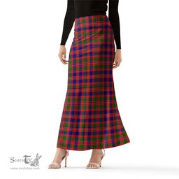 Scottish Wright Tartan Womens Full Length Skirt - Tartan Skirt Knee Length Scottish Plaid Tartan Plaid - ScotsTee - scotstee.com