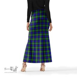 Scottish Sempill Modern Tartan Womens Full Length Skirt - Tartan Skirt Knee Length Scottish Plaid Tartan Plaid - ScotsTee - scotstee.com
