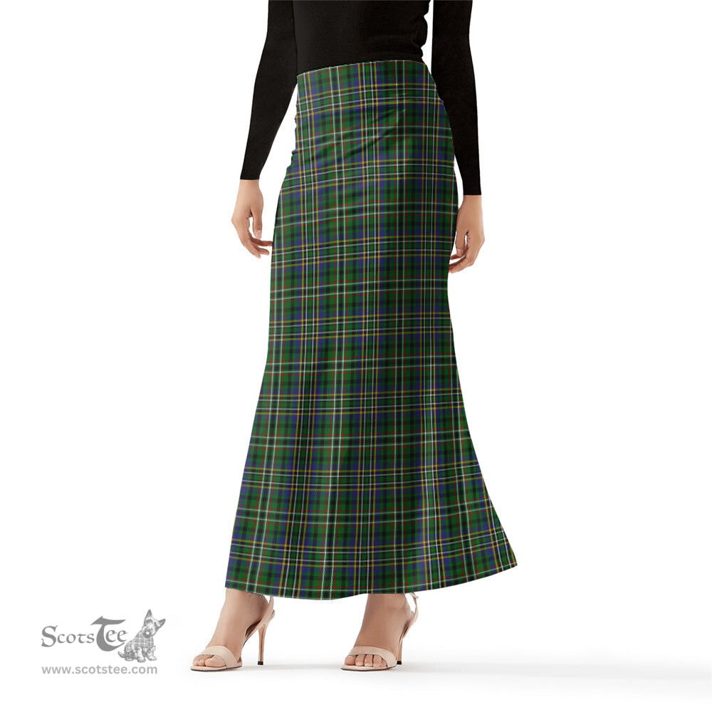 Scottish Scott Green Tartan Womens Full Length Skirt - Tartan Skirt Knee Length Scottish Plaid Tartan Plaid - ScotsTee - scotstee.com