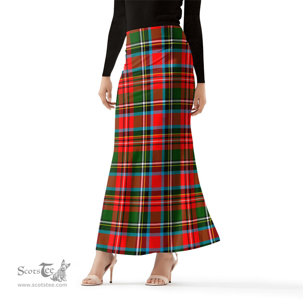 Scottish Stewart Royal Tartan Womens Full Length Skirt - Tartan Skirt Knee Length Scottish Plaid Tartan Plaid - ScotsTee - scotstee.com
