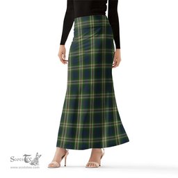 Scottish Todd Tartan Womens Full Length Skirt - Tartan Skirt Knee Length Scottish Plaid Tartan Plaid - ScotsTee - scotstee.com