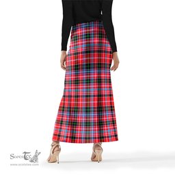 Scottish Udny Tartan Womens Full Length Skirt - Tartan Skirt Knee Length Scottish Plaid Tartan Plaid - ScotsTee - scotstee.com