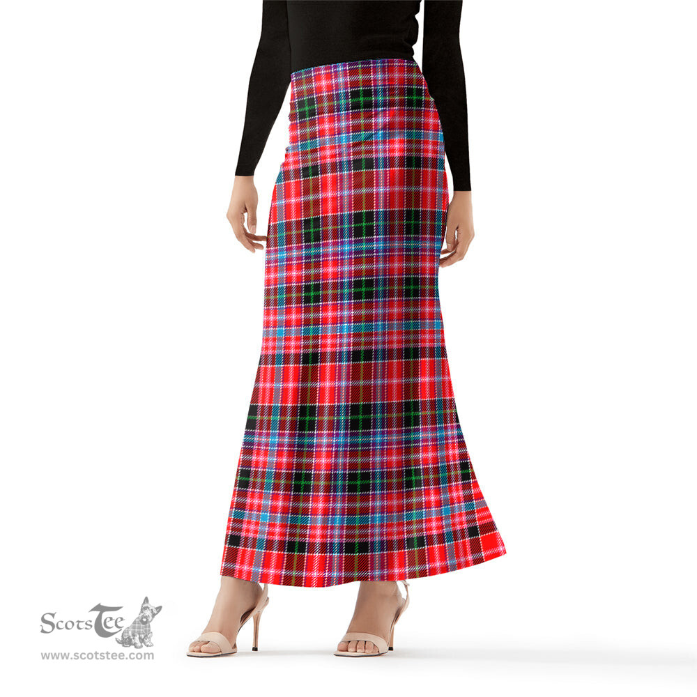 Scottish Udny Tartan Womens Full Length Skirt - Tartan Skirt Knee Length Scottish Plaid Tartan Plaid - ScotsTee - scotstee.com