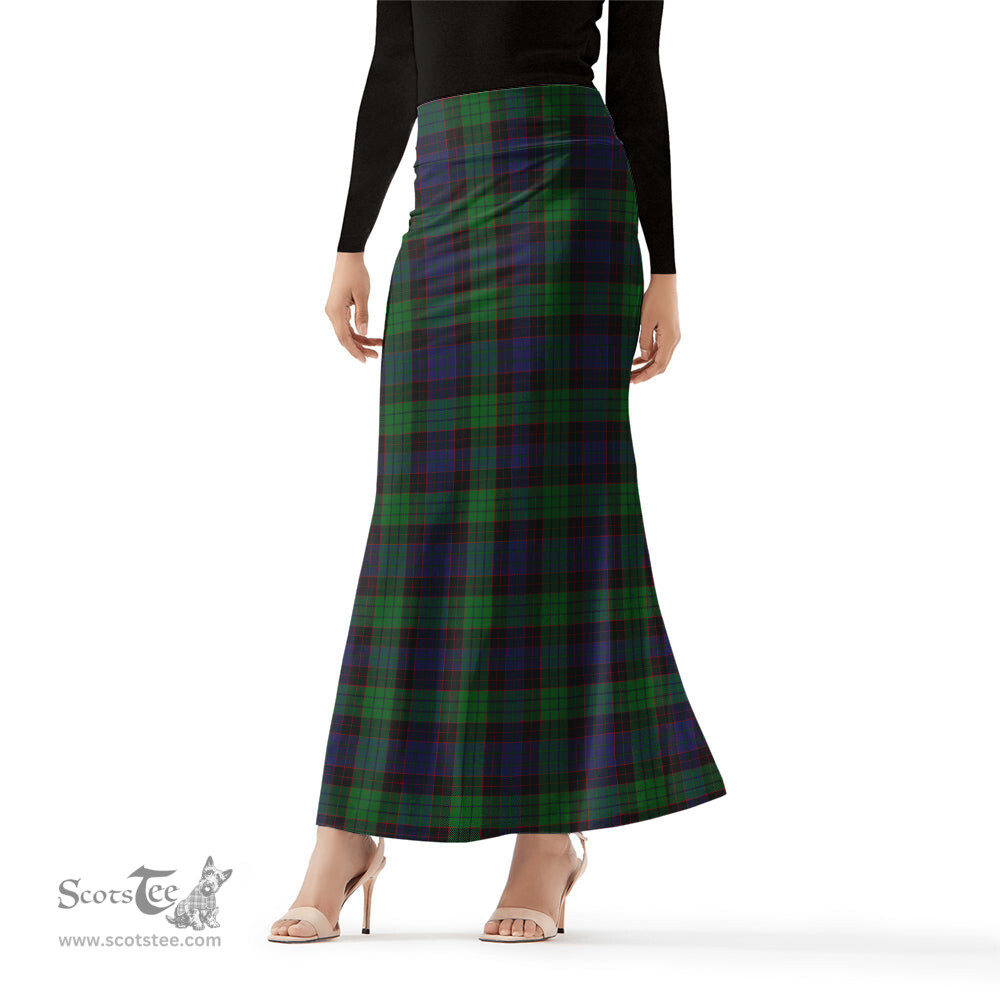 Scottish Stewart Old Tartan Womens Full Length Skirt - Tartan Skirt Knee Length Scottish Plaid Tartan Plaid - ScotsTee - scotstee.com