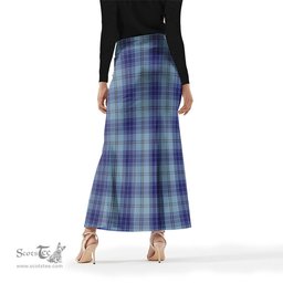 Scottish Traynor Tartan Womens Full Length Skirt - Tartan Skirt Knee Length Scottish Plaid Tartan Plaid - ScotsTee - scotstee.com