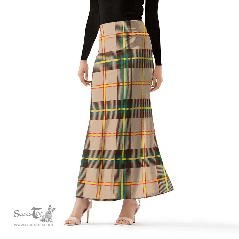 Scottish Saskatchewan Province Canada Tartan Womens Full Length Skirt - Tartan Skirt Knee Length Scottish Plaid Tartan Plaid - ScotsTee - scotstee.com