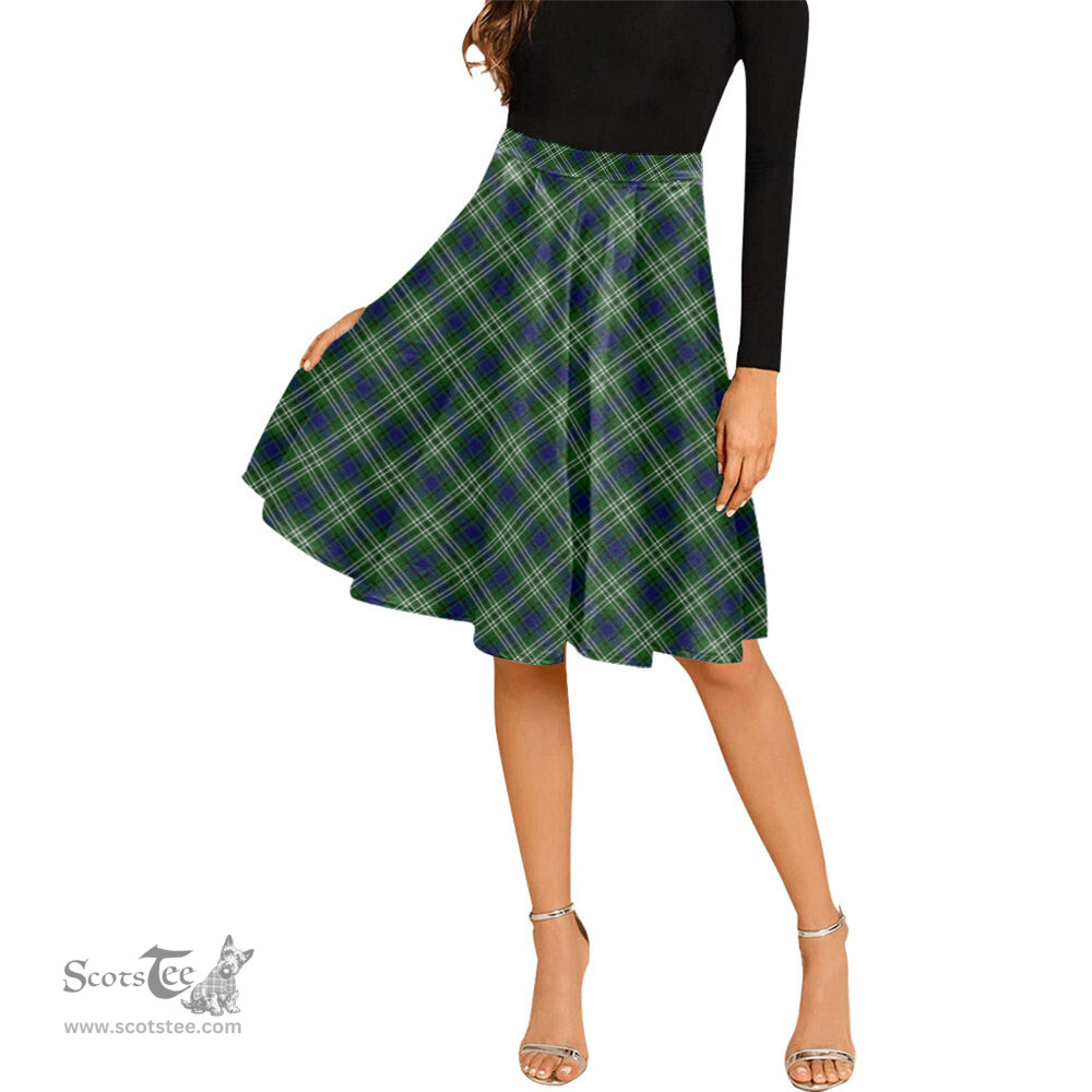 Scottish Blackadder Tartan Melete Pleated Midi Skirt - Tartan Plaid Midi Skirt Scottish Plaid Tartan Plaid - ScotsTee - scotstee.com