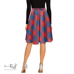Scottish Blane Tartan Melete Pleated Midi Skirt - Tartan Plaid Midi Skirt Scottish Plaid Tartan Plaid - ScotsTee - scotstee.com