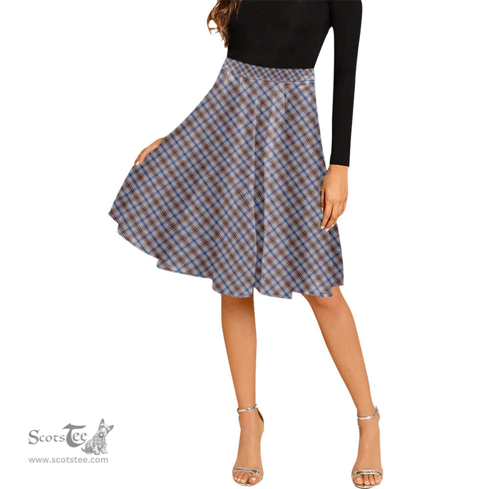 Scottish Boswell Tartan Melete Pleated Midi Skirt - Tartan Plaid Midi Skirt Scottish Plaid Tartan Plaid - ScotsTee - scotstee.com