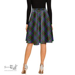 Scottish Brodie Hunting Modern Tartan Melete Pleated Midi Skirt - Tartan Plaid Midi Skirt Scottish Plaid Tartan Plaid - ScotsTee - scotstee.com