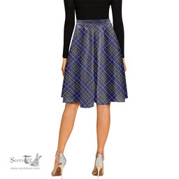 Scottish Alexander of Menstry Tartan Melete Pleated Midi Skirt - Tartan Plaid Midi Skirt Scottish Plaid Tartan Plaid - ScotsTee - scotstee.com