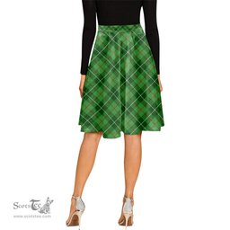 Scottish Boyle Tartan Melete Pleated Midi Skirt - Tartan Plaid Midi Skirt Scottish Plaid Tartan Plaid - ScotsTee - scotstee.com