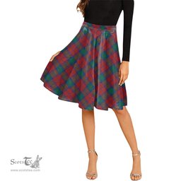 Scottish Auchinleck Tartan Melete Pleated Midi Skirt - Tartan Plaid Midi Skirt Scottish Plaid Tartan Plaid - ScotsTee - scotstee.com
