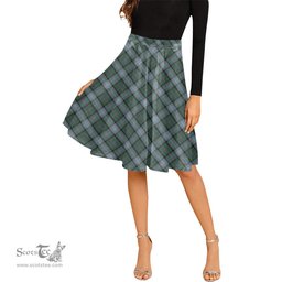 Scottish Alexander of Menstry Hunting Tartan Melete Pleated Midi Skirt - Tartan Plaid Midi Skirt Scottish Plaid Tartan Plaid - ScotsTee - scotstee.com