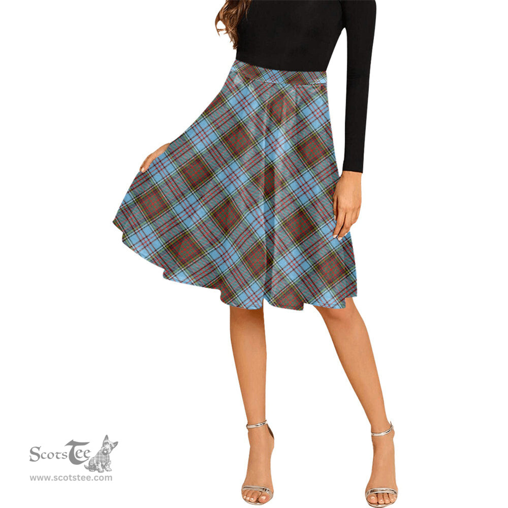 Scottish Anderson Ancient Tartan Melete Pleated Midi Skirt - Tartan Plaid Midi Skirt Scottish Plaid Tartan Plaid - ScotsTee - scotstee.com