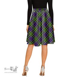 Scottish Arnott Tartan Melete Pleated Midi Skirt - Tartan Plaid Midi Skirt Scottish Plaid Tartan Plaid - ScotsTee - scotstee.com