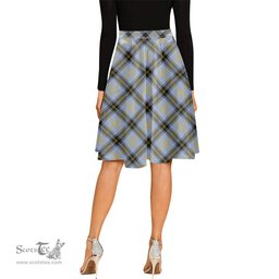 Scottish Bell Tartan Melete Pleated Midi Skirt - Tartan Plaid Midi Skirt Scottish Plaid Tartan Plaid - ScotsTee - scotstee.com