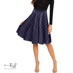 Scottish Fitzgerald Hunting Tartan Melete Pleated Midi Skirt - Tartan Plaid Midi Skirt Scottish Plaid Tartan Plaid - ScotsTee - scotstee.com