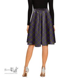 Scottish Durie Tartan Melete Pleated Midi Skirt - Tartan Plaid Midi Skirt Scottish Plaid Tartan Plaid - ScotsTee - scotstee.com