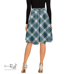 Scottish Campbell Dress Ancient Tartan Melete Pleated Midi Skirt - Tartan Plaid Midi Skirt Scottish Plaid Tartan Plaid - ScotsTee - scotstee.com