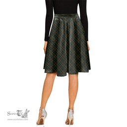 Scottish Carlow County Ireland Tartan Melete Pleated Midi Skirt - Tartan Plaid Midi Skirt Scottish Plaid Tartan Plaid - ScotsTee - scotstee.com