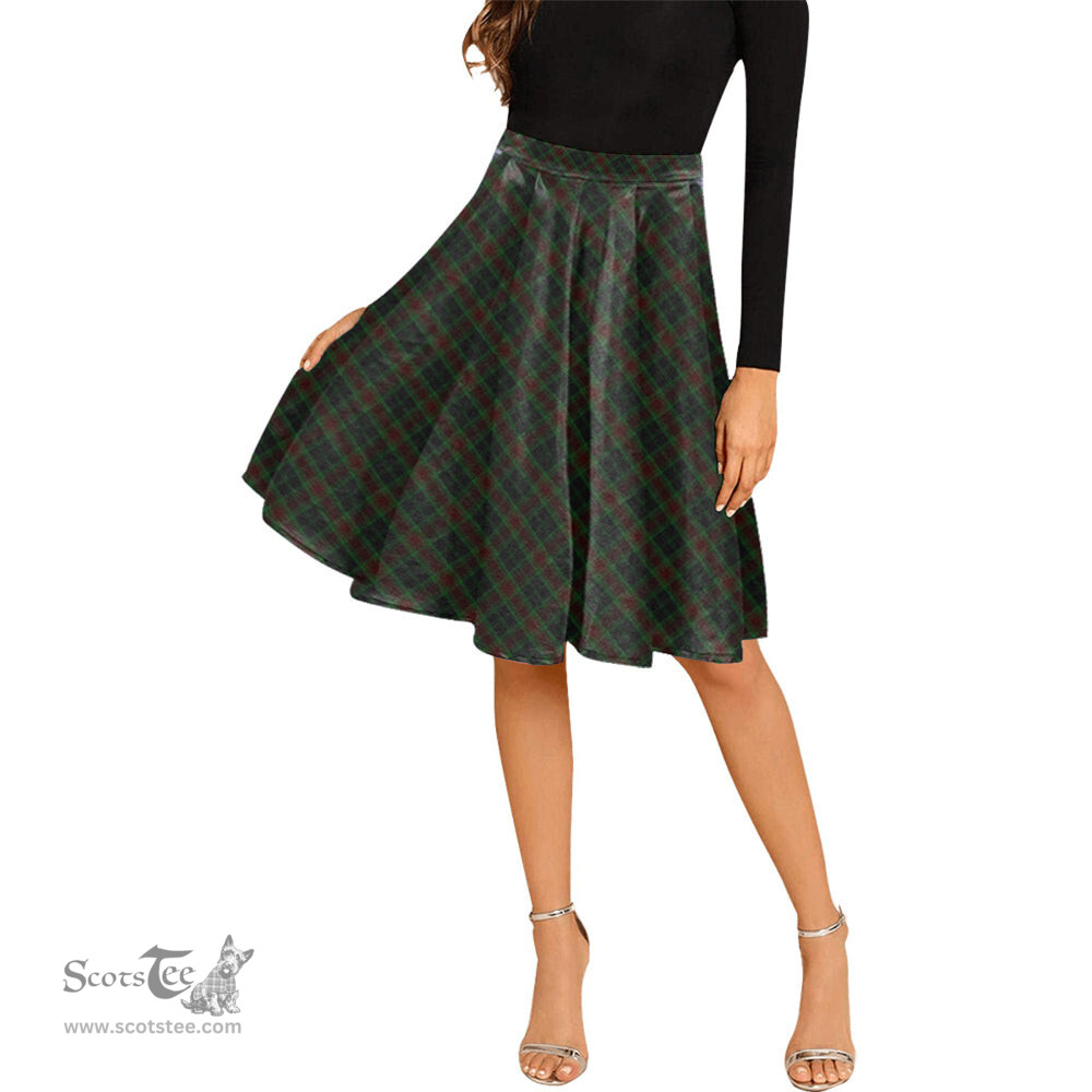 Scottish Carlow County Ireland Tartan Melete Pleated Midi Skirt - Tartan Plaid Midi Skirt Scottish Plaid Tartan Plaid - ScotsTee - scotstee.com