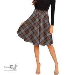 Scottish Cameron of Erracht Weathered Tartan Melete Pleated Midi Skirt - Tartan Plaid Midi Skirt Scottish Plaid Tartan Plaid - ScotsTee - scotstee.com