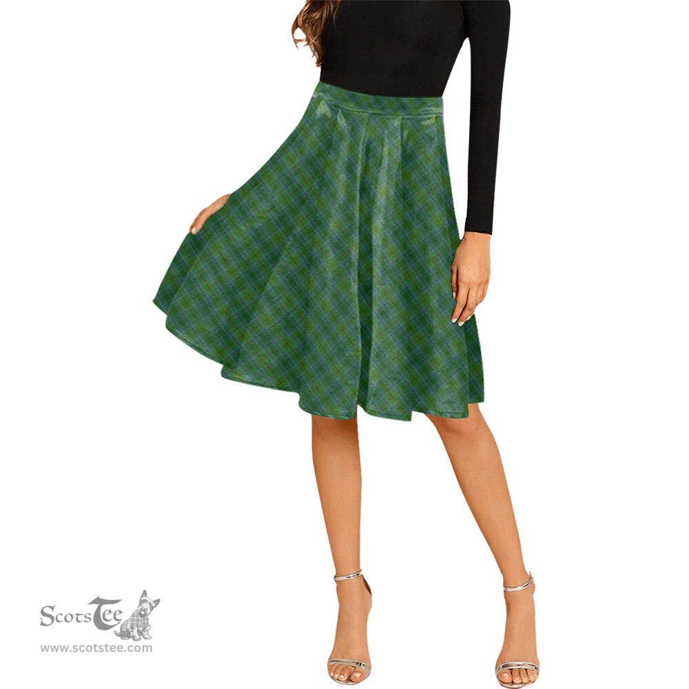 Scottish Cranston Tartan Melete Pleated Midi Skirt - Tartan Plaid Midi Skirt Scottish Plaid Tartan Plaid - ScotsTee - scotstee.com