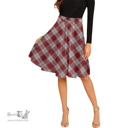Scottish Cunningham Dress Tartan Melete Pleated Midi Skirt - Tartan Plaid Midi Skirt Scottish Plaid Tartan Plaid - ScotsTee - scotstee.com