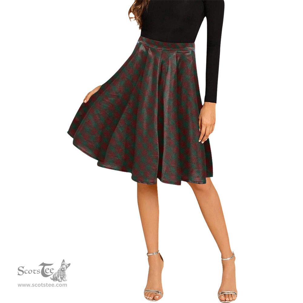 Scottish Donachie of Brockloch Tartan Melete Pleated Midi Skirt - Tartan Plaid Midi Skirt Scottish Plaid Tartan Plaid - ScotsTee - scotstee.com