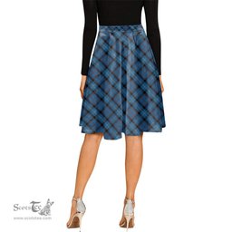 Scottish Fitzgerald Family Tartan Melete Pleated Midi Skirt - Tartan Plaid Midi Skirt Scottish Plaid Tartan Plaid - ScotsTee - scotstee.com