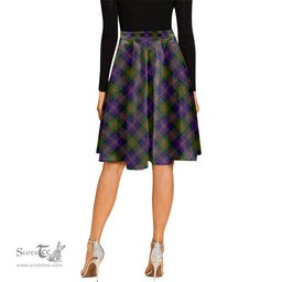 Scottish Cameron of Erracht Modern Tartan Melete Pleated Midi Skirt - Tartan Plaid Midi Skirt Scottish Plaid Tartan Plaid - ScotsTee - scotstee.com