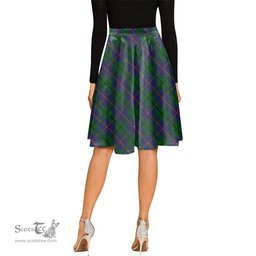 Scottish Carmichael Tartan Melete Pleated Midi Skirt - Tartan Plaid Midi Skirt Scottish Plaid Tartan Plaid - ScotsTee - scotstee.com