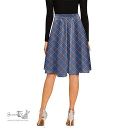 Scottish Cian Tartan Melete Pleated Midi Skirt - Tartan Plaid Midi Skirt Scottish Plaid Tartan Plaid - ScotsTee - scotstee.com