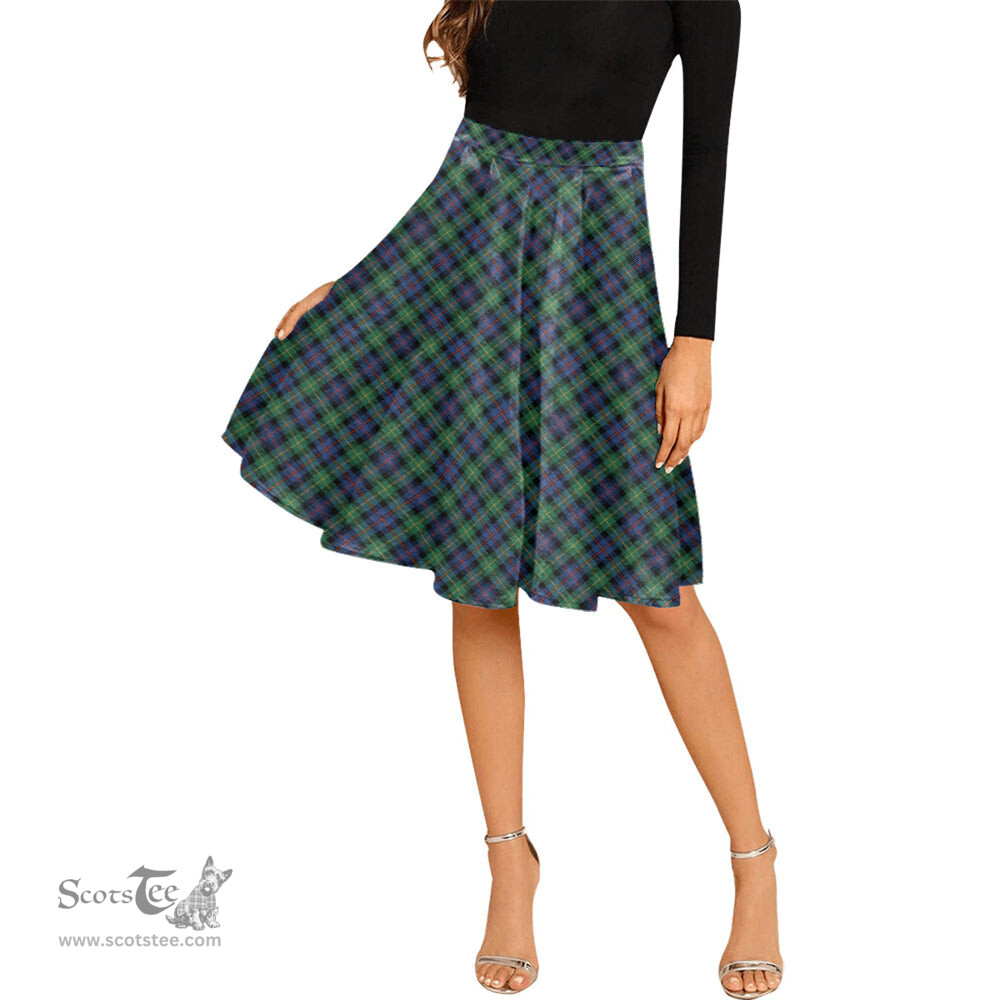 Scottish Farquharson Ancient Tartan Melete Pleated Midi Skirt - Tartan Plaid Midi Skirt Scottish Plaid Tartan Plaid - ScotsTee - scotstee.com