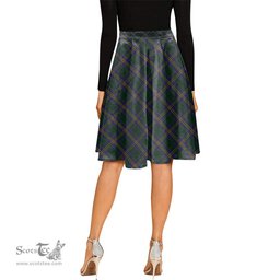 Scottish Kilkenny County Ireland Tartan Melete Pleated Midi Skirt - Tartan Plaid Midi Skirt Scottish Plaid Tartan Plaid - ScotsTee - scotstee.com