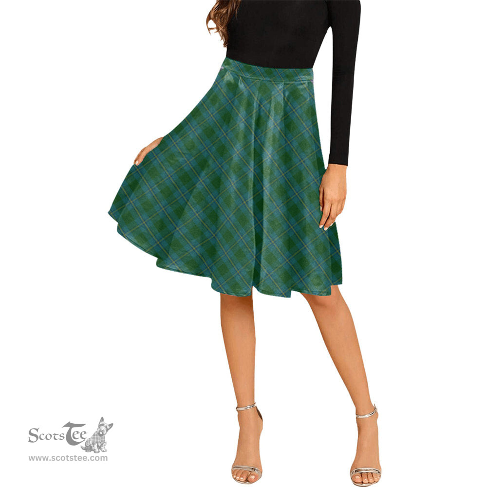 Scottish Irvine of Bonshaw Tartan Melete Pleated Midi Skirt - Tartan Plaid Midi Skirt Scottish Plaid Tartan Plaid - ScotsTee - scotstee.com