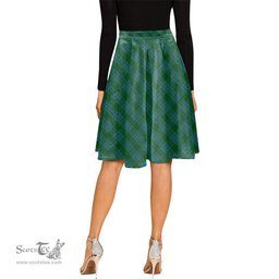 Scottish Irvine of Bonshaw Tartan Melete Pleated Midi Skirt - Tartan Plaid Midi Skirt Scottish Plaid Tartan Plaid - ScotsTee - scotstee.com