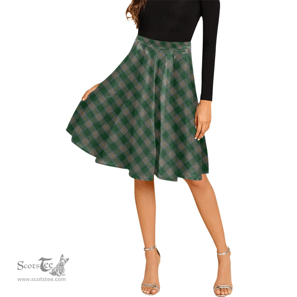 Scottish Ledford Tartan Melete Pleated Midi Skirt - Tartan Plaid Midi Skirt Scottish Plaid Tartan Plaid - ScotsTee - scotstee.com