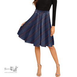 Scottish Hughes of Wales Tartan Melete Pleated Midi Skirt - Tartan Plaid Midi Skirt Scottish Plaid Tartan Plaid - ScotsTee - scotstee.com